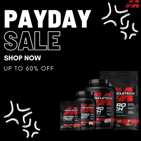 MuscleTech-Payday Offer: Up to 60% Off + Extra 8% Off on Your Order
