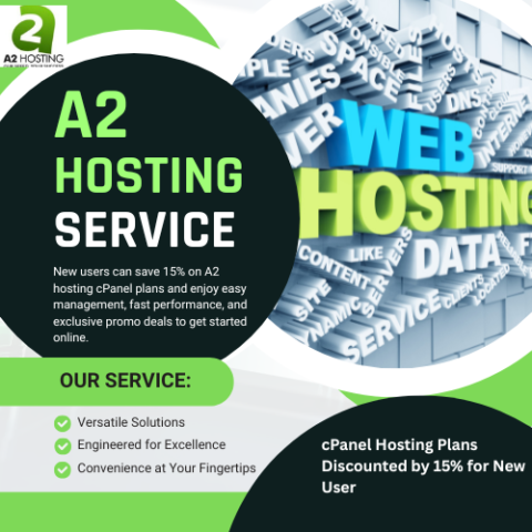 A2 hosting-cPanel Hosting Plans Discounted by 15% for New User