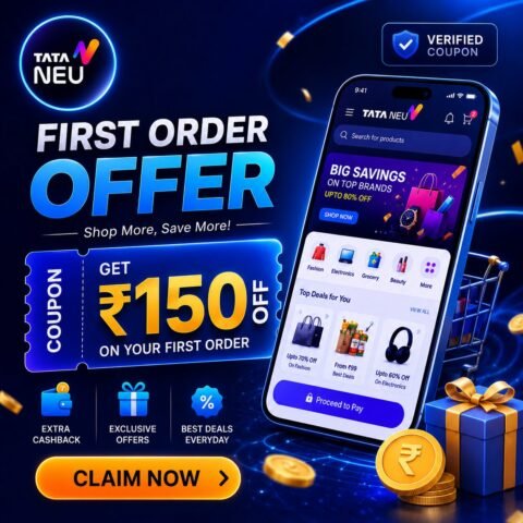 Tata Neu First Order Offer Flat ₹150 OFF Coupon Code TNNEW
