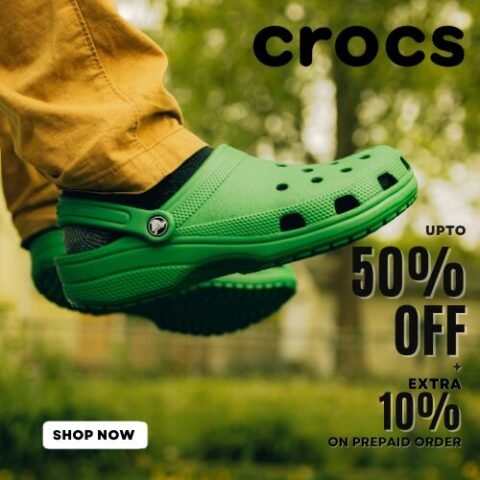 Get Up to 50% Off + Extra 10% Off on Prepaid Crocs Orders