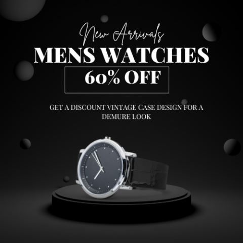 60% off on mens watches