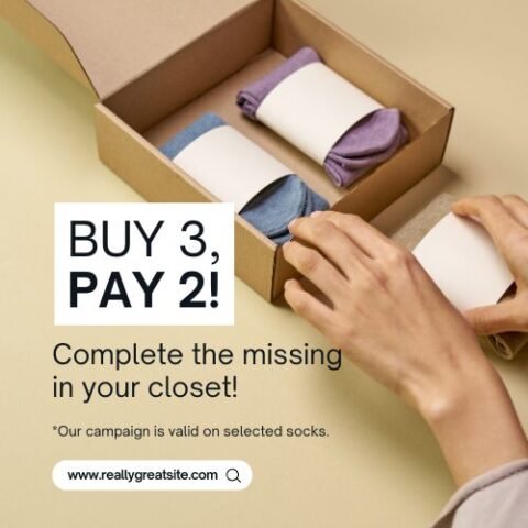 Buy 3 pay 2 For socks