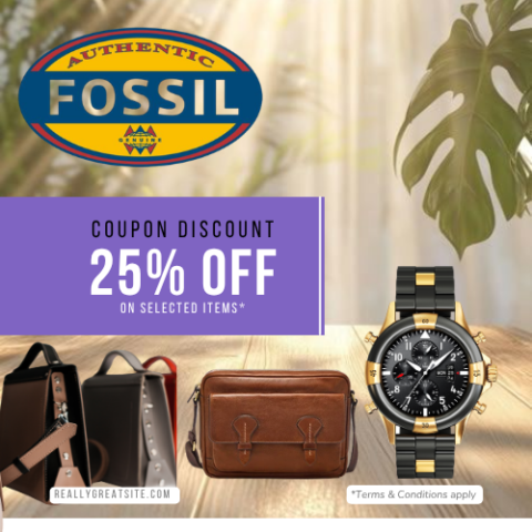 Save 25% on your purchase with a Fossil promo code. Shop stylish watches, handbags, wallets, jewelry, and accessories, then apply the eligible coupon code at checkout to enjoy the discount.