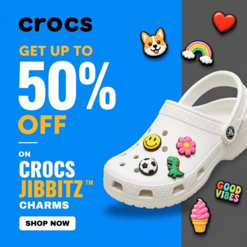 Get Up to 50% Off on Crocs Jibbitz™ Charms