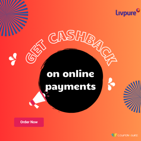 Livpure-Cashback offers on online payments