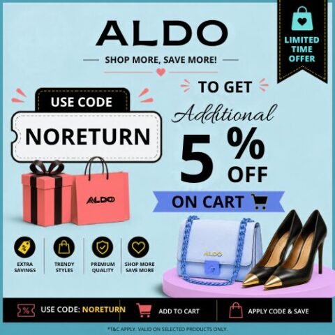 Aldo 5% off