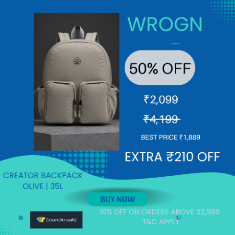WROGN Creator Backpack Olive 50% Off
