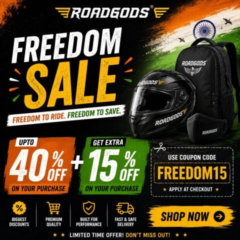 Roadgods Freedom Sale: Upto 40% Off + Get Extra 15% Off On Your Purchase