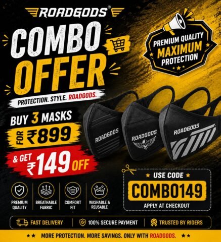 Roadgods Combo Offer – Buy 3 Masks For Rs 899 & Get Rs 149 OFF