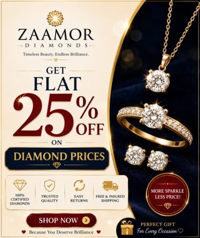zaamor diamonds Get Flat 25% Off On Diamond Prices