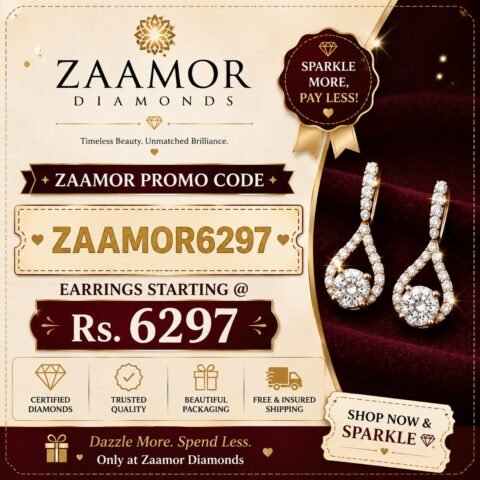 zaamor diamond Zaamor Promo Code: Earrings Starting @ Rs. 6297