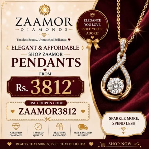 zaamor diamond Elegant and Affordable: Shop Zaamor Pendants from Rs. 3812