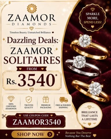 zaamor diamond Dazzling Deals: Zaamor Solitaires from Rs. 3540