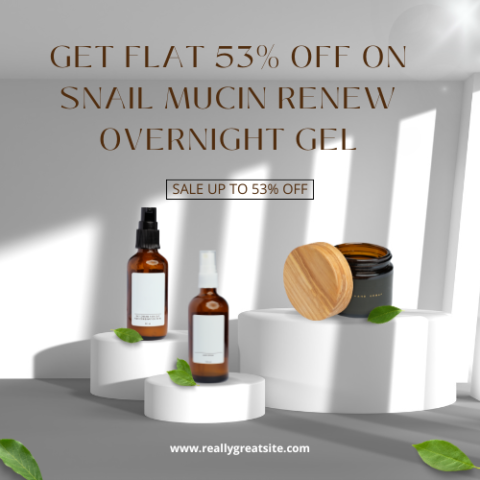 Get Flat 53% Off on Snail Mucin Renew Overnight Gel
