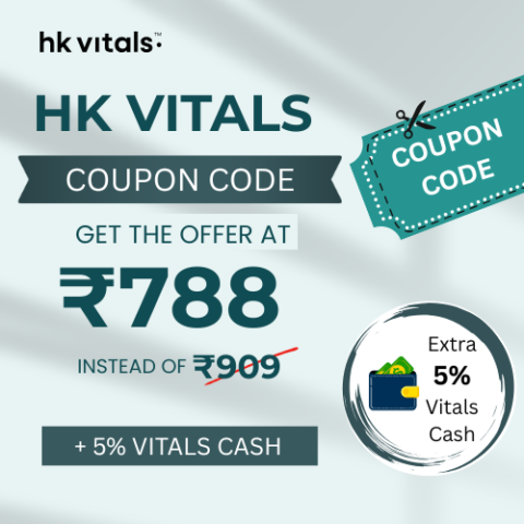 HK Vitals coupon code HKVITALS – get offer at ₹788 instead of ₹909 with 5% Vitals Cash