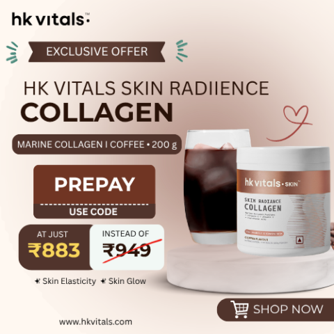 HK Vitals Skin Radiance Collagen coupon code PREPAY offer for ₹883