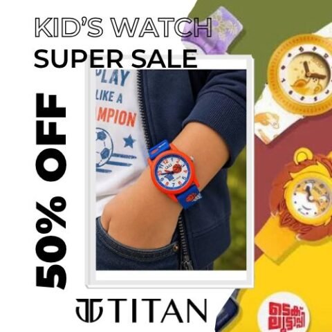 Save upto 50% discount on Titan Kid's Watches + extra 10% Off
