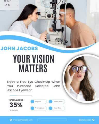 John Jacobs-Free Eye Check-Up with Selected Purchases