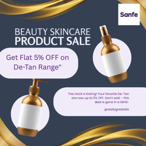 Get Flat 5% OFF on De-Tan Range”