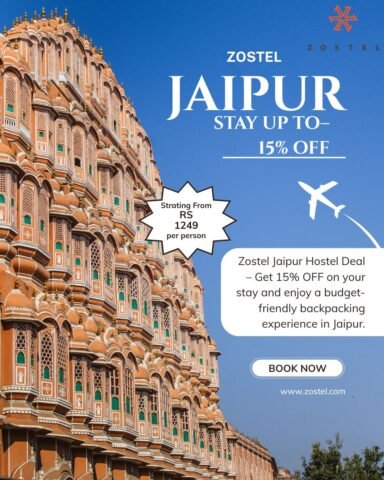 Zostel jaipur stay offer discount coupon code