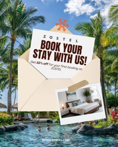 Zostel First Booking Coupon – 15% OFF
