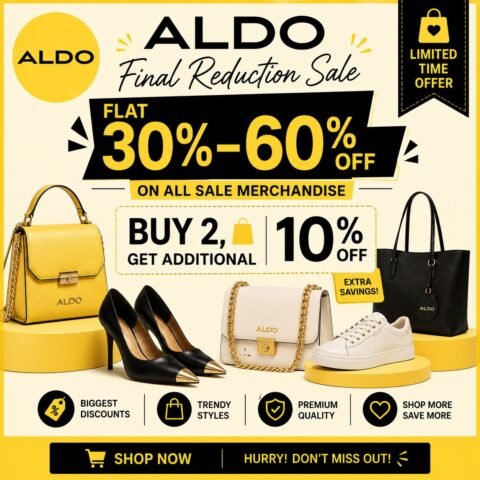 🛍️🔥 ALDO Final Reduction Sale – FLAT 30%–60% OFF