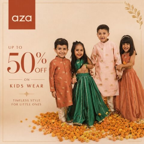 Festive Kidswear Sale with Smiling Children
