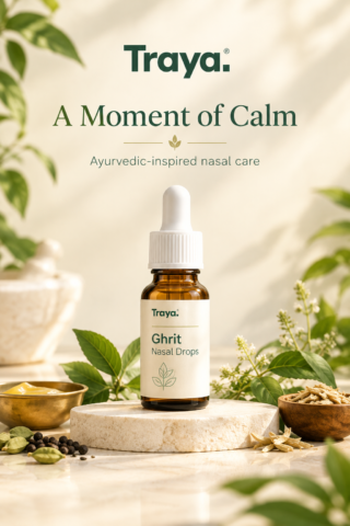 Traya Ghrit Nasal Drops_ A Moment of Calm